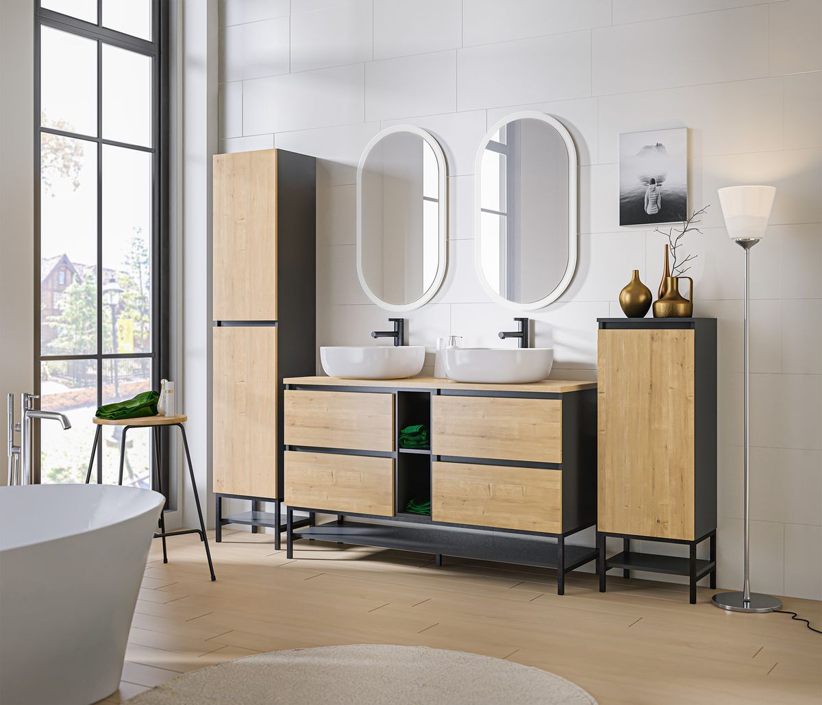 MONAKO GREY 140CM BENKEPLATE